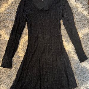 Black Lace Dress Size M